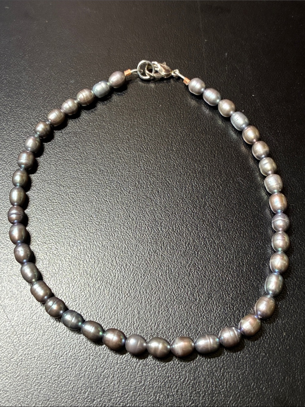 Cultured Freshwater Pearl anklet in Gray - Women Jewelry